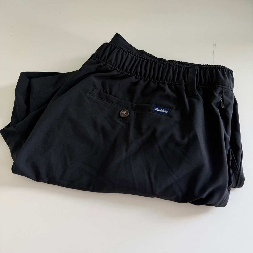 Chubbies Everywear Shorts Mens XXL Black 6" Inseam Regular Fit Stretch Pockets